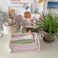 Thumbnail for Handmade Sweet Heart Tulip Fabric Storage Basket - ArtGalleryZen