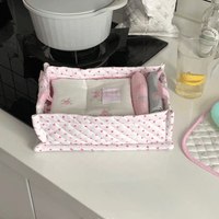 Thumbnail for Handmade Sweet Heart Tulip Fabric Storage Basket - ArtGalleryZen
