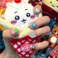 Thumbnail for Handmade Y2K Doro Cat Clover 3D Press on Nails Short False Nail - ArtGalleryZen