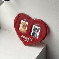 Thumbnail for Heart Couples Keychain Kpop Photocard Holder - ArtGalleryZen
