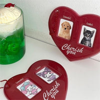 Thumbnail for Heart Couples Keychain Kpop Photocard Holder - ArtGalleryZen