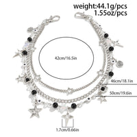 Thumbnail for Hip Hop Layered Star Pendant Acrylic Bead Trouser Chain - ArtGalleryZen