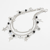 Thumbnail for Hip Hop Layered Star Pendant Acrylic Bead Trouser Chain - ArtGalleryZen