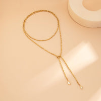 Thumbnail for Hip - hop Style Square Beaded Long Chain Necklace - ArtGalleryZen