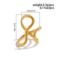 Thumbnail for Irregular Curved Hollow Open Ring - ArtGalleryZen