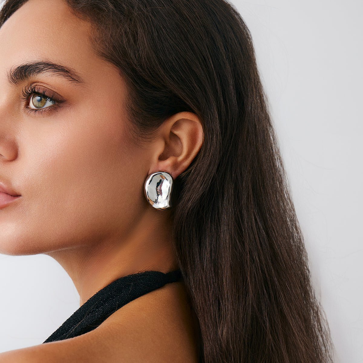 Irregular Glossy Waterdrop Stud Earrings - ArtGalleryZen