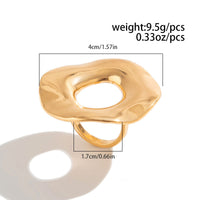 Thumbnail for Irregular Gold Silver Plated Chunky Hoop Ring - ArtGalleryZen