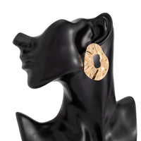 Thumbnail for Irregular Gold Silver Plated Chunky Hoop Stud Earrings - ArtGalleryZen