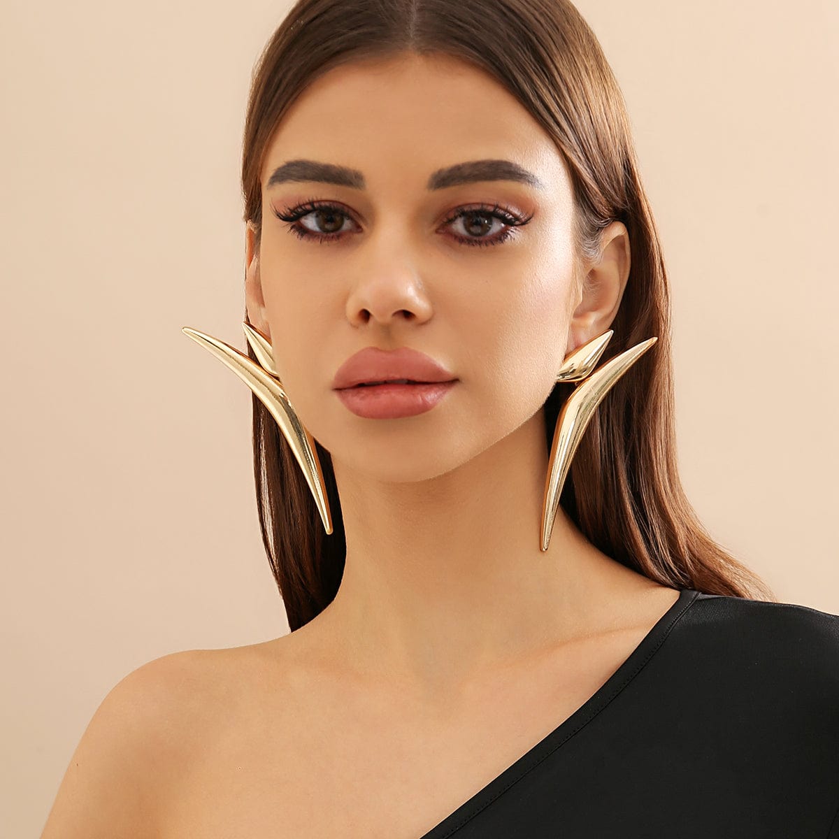 Irregular Gold Silver Plated Statement Earrings - ArtGalleryZen