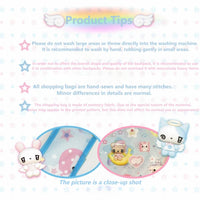 Thumbnail for Kawaii Angel Kitten Bear Portable Folding Shoulder Bag - ArtGalleryZen