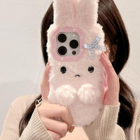 Thumbnail for Kawaii Bowknot Bunny Plush Furry iPhone Case - ArtGalleryZen