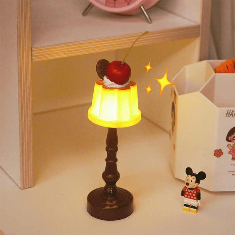 Kawaii Cherry Pudding Night Light - ArtGalleryZen