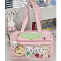Thumbnail for Kawaii Pink Strawberry Kpop Fan Display Shoulder Crossbody Bag - ArtGalleryZen