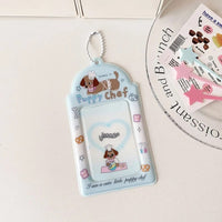 Thumbnail for Kawaii Puppy Panda Swiss Roll Kpop Keychain Photocard Holder - ArtGalleryZen