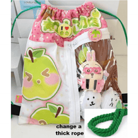 Thumbnail for Kawaii Red Green Apple Kpop Fan Display Drawstring Backpack - ArtGalleryZen