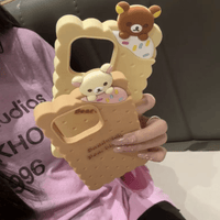 Thumbnail for Kawaii Rilakkuma Cookie Silicone iPhone Case - ArtGalleryZen