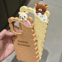 Thumbnail for Kawaii Rilakkuma Cookie Silicone iPhone Case - ArtGalleryZen