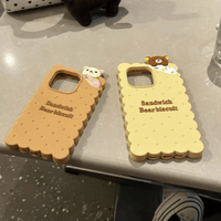 Thumbnail for Kawaii Rilakkuma Cookie Silicone iPhone Case - ArtGalleryZen
