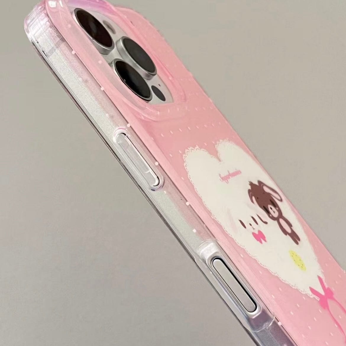 Kawaii Sugarbunnies Heart iPhone Case - ArtGalleryZen