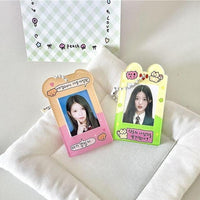 Thumbnail for Korea Style Puppy Cat Acrylic Kpop Keychain Photocard Holder - ArtGalleryZen