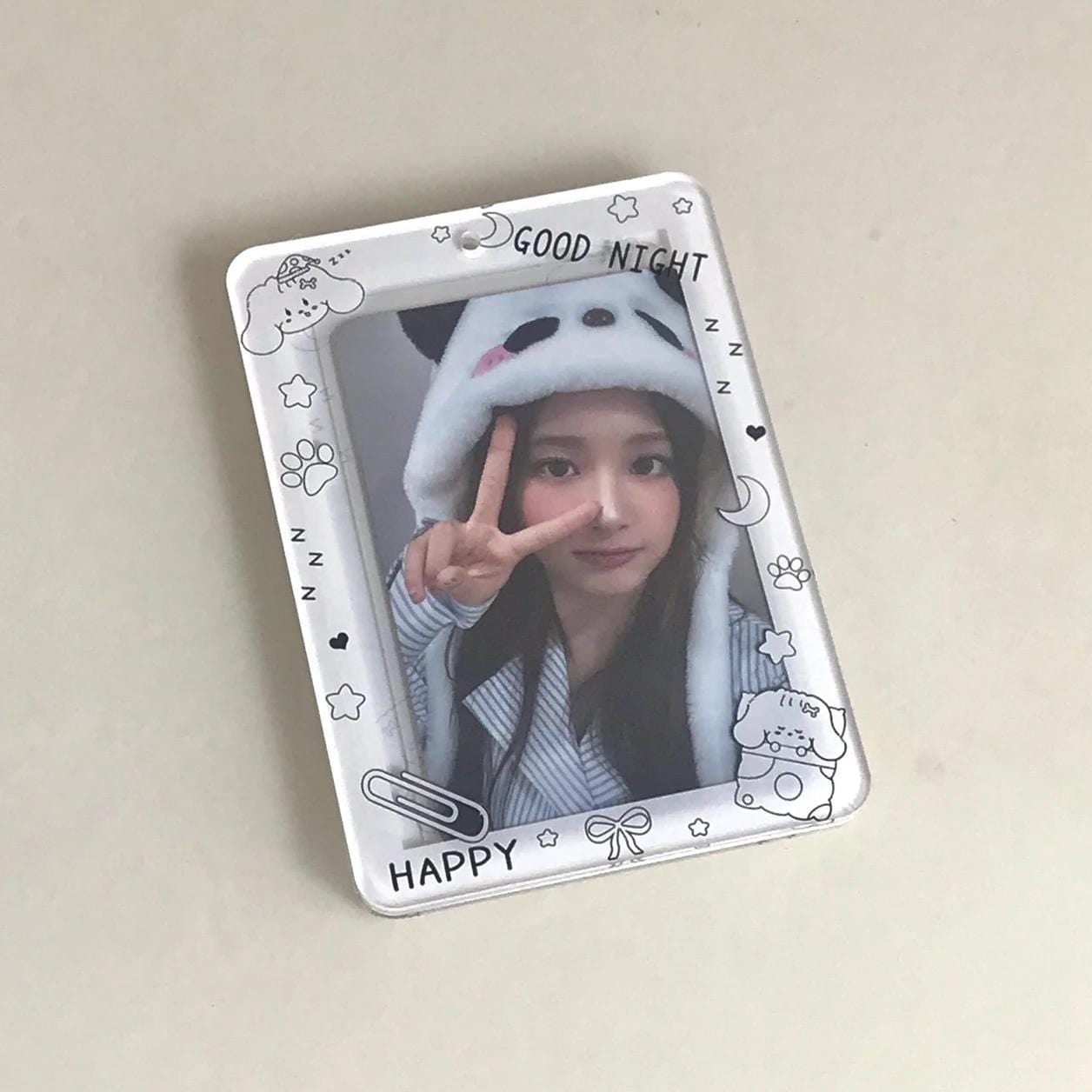 Lovely Puppy Kpop Keychain Acrylic Photocard Holder - ArtGalleryZen