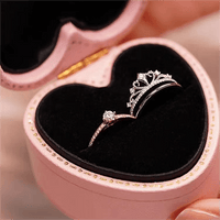 Thumbnail for Lux 2 Pieces Stackable Crystal Crown Ring Set - ArtGalleryZen