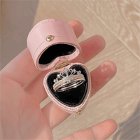 Thumbnail for Lux 2 Pieces Stackable Crystal Crown Ring Set - ArtGalleryZen