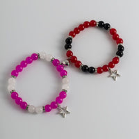 Thumbnail for Magnetic Star Heart Charm Agate Matching Bracelet Set - ArtGalleryZen