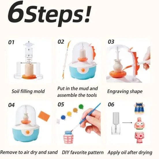 Mini Pottery Studio Toys Creative Handmade DIY Toys - ArtGalleryZen