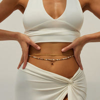 Thumbnail for Minimalist 2pc Seed Beaded Belly Chain Set - ArtGalleryZen