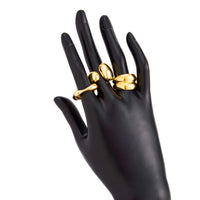 Thumbnail for Minimalist 3pcs Gold Silver Plated Asymmetric Curved Ring Set - ArtGalleryZen