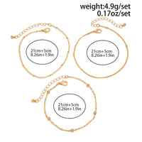 Thumbnail for Minimalist 3pcs Saturn Chain Anklet Set - ArtGalleryZen