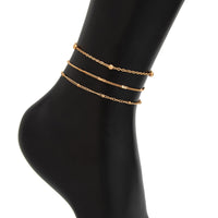 Thumbnail for Minimalist 3pcs Saturn Chain Anklet Set - ArtGalleryZen