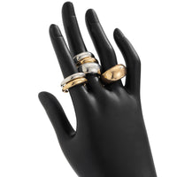 Thumbnail for Minimalist 6pcs Gold Silver Tone Glossy Ring Set - ArtGalleryZen