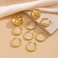 Thumbnail for Minimalist 9pcs Glossy Chunky Stackable Open Ring Set - ArtGalleryZen