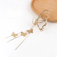 Thumbnail for Minimalist Butterfly Chain Tassel Chignon Claw Clip Hair Clip - ArtGalleryZen