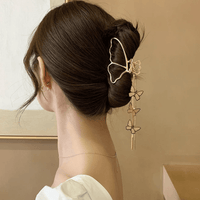 Thumbnail for Minimalist Butterfly Chain Tassel Chignon Claw Clip Hair Clip - ArtGalleryZen