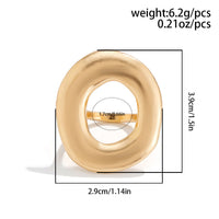 Thumbnail for Minimalist Chunky Gold Silver Tone O Shaped Ring - ArtGalleryZen