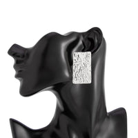 Thumbnail for Minimalist Chunky Textured Square Stud Earrings - ArtGalleryZen
