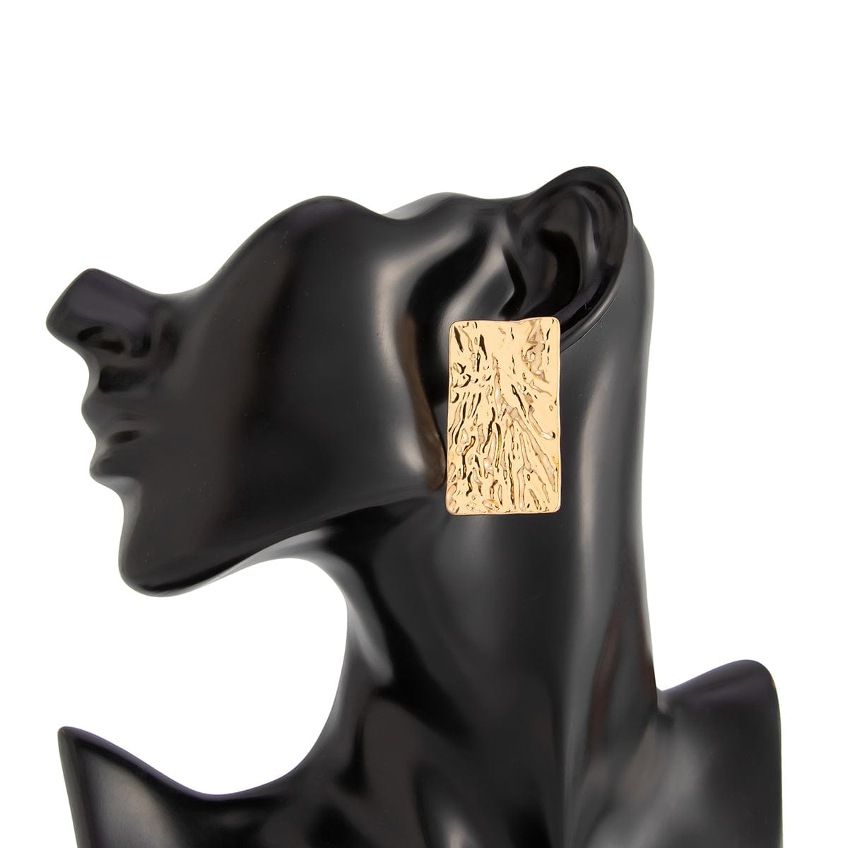 Minimalist Chunky Textured Square Stud Earrings - ArtGalleryZen