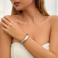 Thumbnail for Minimalist Geometric Glossy Bangle Bracelet - ArtGalleryZen