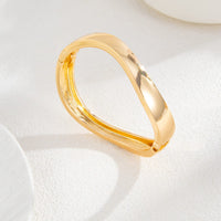 Thumbnail for Minimalist Glossy Curved Bangle Bracelet - ArtGalleryZen