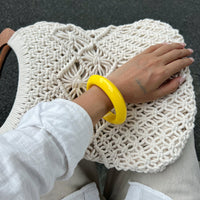 Thumbnail for Minimalist Glossy Resin Bangle Bracelet - ArtGalleryZen