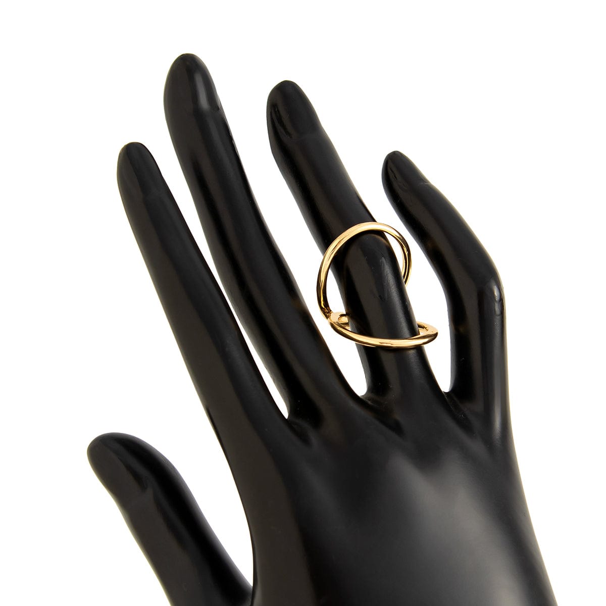 Minimalist Gold Silver Plated Duo Circle Ring - ArtGalleryZen