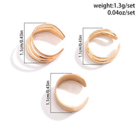 Thumbnail for Minimalist Gold Silver Plated Ear Cuff Earrings Set - ArtGalleryZen
