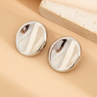 Thumbnail for Minimalist Gold Silver Plated Glossy Mirror Earrings - ArtGalleryZen