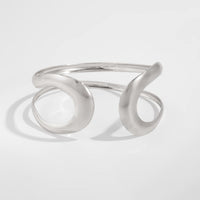 Thumbnail for Minimalist Gold Silver Plated Hollow Arm Cuff - ArtGalleryZen