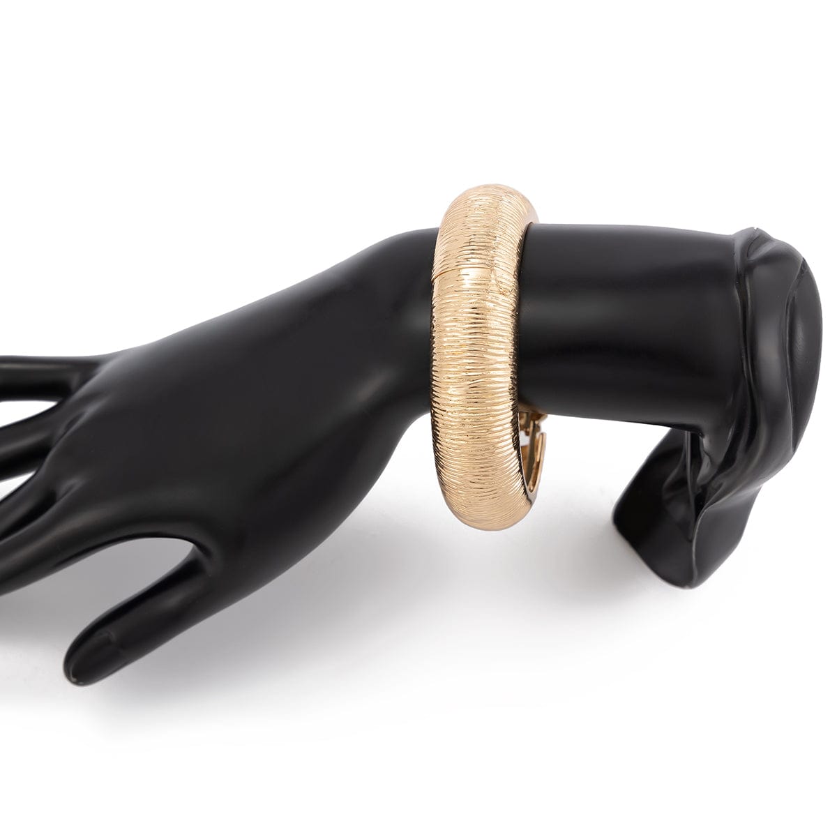 Minimalist Gold Silver Plated Textured Bangle Bracelet - ArtGalleryZen