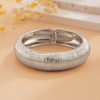 Thumbnail for Minimalist Gold Silver Plated Textured Bangle Bracelet - ArtGalleryZen