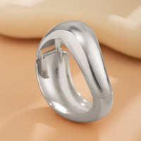 Thumbnail for Minimalist Gold Silver Tone Curved Bangle Bracelet Set - ArtGalleryZen